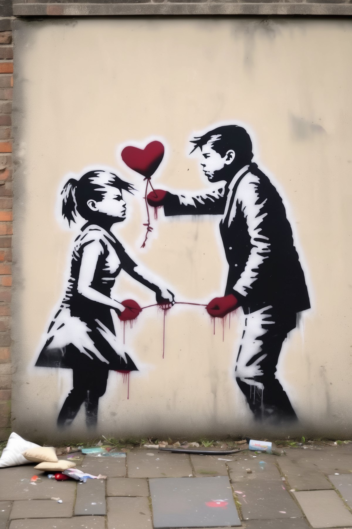 00123-907725682-_lora_Banksy Style_1_Banksy Style - a couple fighting over a little pillow - banksy style.png